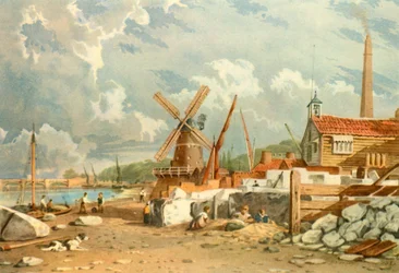 Randalls Flint Mill, Nine Elms, Battersea, 1830, 1947