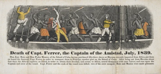 Tod von Kapitän Ferrer, dem Kapitän der Amistad, Juli 1839