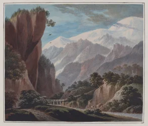 Aufstieg vom Tal von Sallanches nach Chamonix, ca. 1781