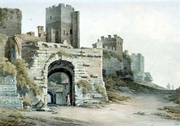 Porta Tiburtina (jetzt Porta di San Lorenzo), Rom, von innen gesehen