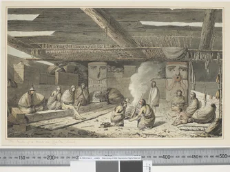 F.24 Das Innere eines Hauses in Nootka Sound, ca. 1773-84