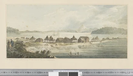 F.41 Eine Ansicht der Stadt und des Hafens von St. Peter und St. Paul in Kamtschatka, um 1783-84 (Aquarell)