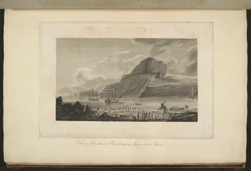 Blick auf den Weihnachts-Hafen in Kerguelens Land, Dezember 1776