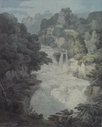 Corra Linn: Einer der Wasserfälle des Clyde