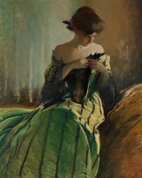 Studie in Schwarz und Grün, 1906.