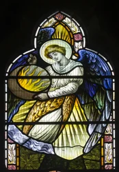 Engel hält die Sonne