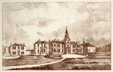 Das Irrenhaus von Newcastle upon Tyne, Coxlodge, ca. 1829