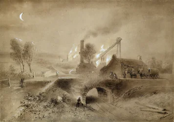 Grubenanlage und Eisenbahn