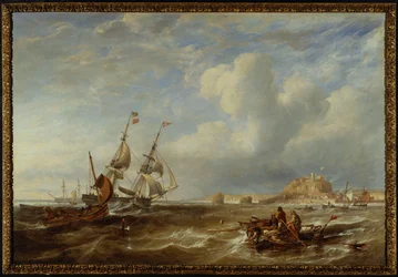 Die 78-Tonnen-Brigg "The Advocate" vor St. Helier, Jersey, 1749