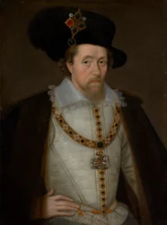 James VI und I, 1566 - 1625. König von Schottland 1567 - 1625. König von England und Irland 1603 - 1625
