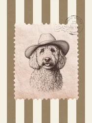 Goldendoodle Cowboy Stempel