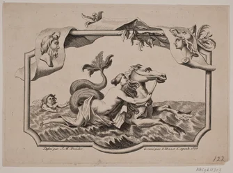 Titelvignette. Amphitrite auf dem Meer