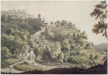 Tivoli: Ein Blick auf die Villa des Maecenas, 1858