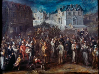 Religiöse Kriege zwischen Katholiken und Protestanten: Prozession der Liga 1590 oder 1593