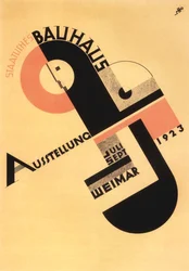 Bauhaus-Ausstellung. Postkarte, 1923