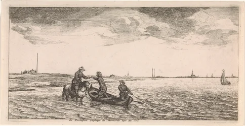 Postbote zu Pferd überbringt Post