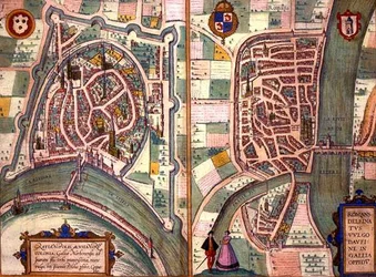 Karten von Grenoble und Romans-sur-Isere, aus 