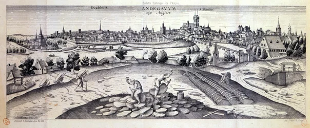 Ein Schieferbruch in Angers, 1561