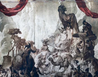 Dekoration im Ballsaal des Hotel Wandel in Paris, 20. Jahrhundert (Fresko)