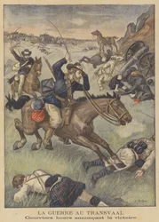 Burenboten bringen Nachrichten vom Sieg in der Schlacht von Colenso