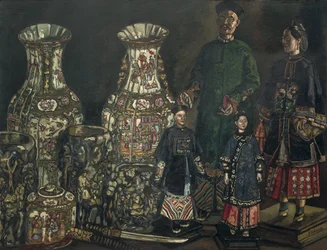 Chinesen und Vasen, 1927, Expressionismus