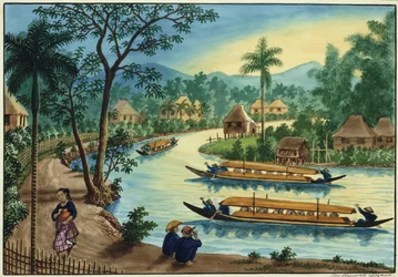 Manila und seine Umgebung: Blick nahe der Stadt Taguig am Pasig-Fluss