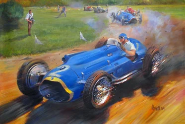 Juan Manuel Fangio mit Talbot Lago T26C
