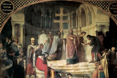 Drittes Konzil von Toledo im Jahr 589 unter dem Vorsitz von Isidor von Sevilla