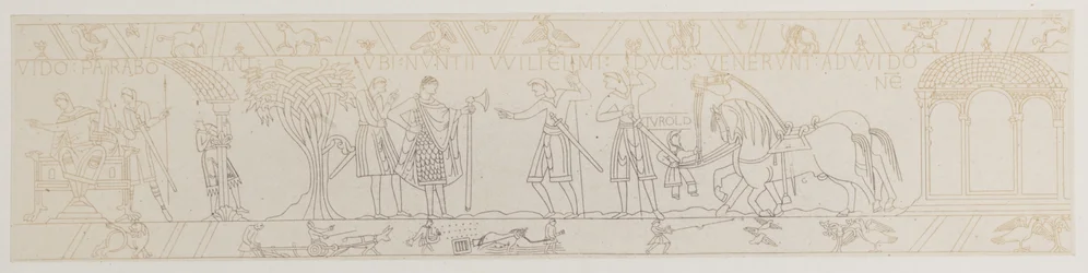 [Szene aus dem Teppich von Bayeux]