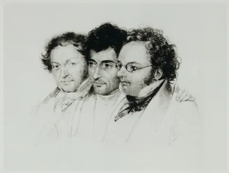 Johann Baptist Jenger, Anselm Hüttenbrenner und Franz Schubert