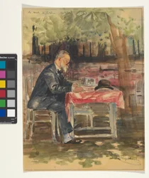 Der Maler A. Schönn in Carlsbad 1893