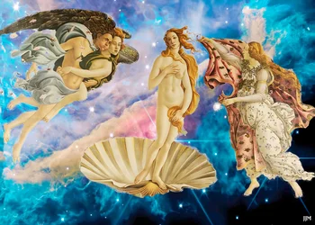 JJM-recreate: Botticelli-S_Die Geburt der Venus+JWST