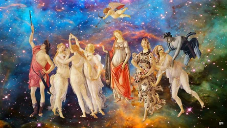 JJM-recreate: Botticelli-S_La Primavera+JWST