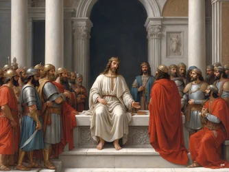 Jesus lehrt im Tempel