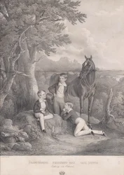 Die Erzherzöge Franz Joseph - Ferdinand Max - Carl Ludwig 1844