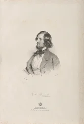 Porträt des Flötisten und Komponisten Giulio Briccialdi, vor 1850
