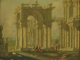 Landschaft mit Ruinen