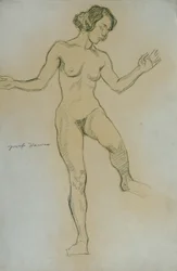 Aktstudie in Tanzpose