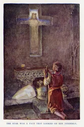 Illustration für Sir Knight of the Splendid Way (Farblithografie)
