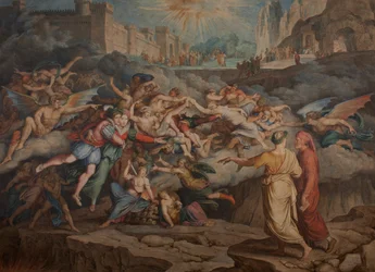 Dante und Vergil im zweiten Kreis der Hölle, 1823.