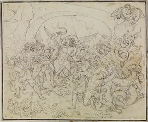 Die Strafe der Diebe im Tal der Schlangen und Drachen (Dante Inferno, Canto 25, V 17)