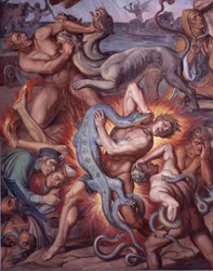 Die Hölle aus Dantes Göttlicher Komödie (Detail)