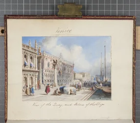Venedig, eingeklebt in Thomas Moodys Tagebuch einer Reise durch die Schweiz und Italien, 1822