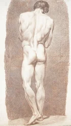 Studie eines männlichen Aktes, von hinten gesehen, 1774