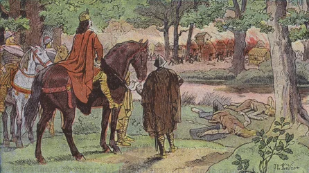 Karl der Große verbrennt ein deutsches Dorf und massakriert die Einwohner