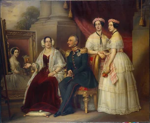 Familienporträt von Joseph, Herzog von Sachsen-Altenburg (1789-1868)