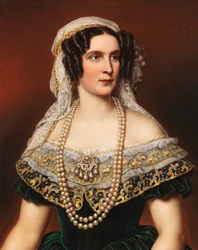Porträt von Königin Therese von Bayern 1792-1854, 1855