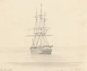 Einzelne Fregatte, Heck vorwärts; Albion 20. April 1817
