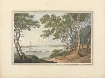 Blick auf den Fluss von Milbank