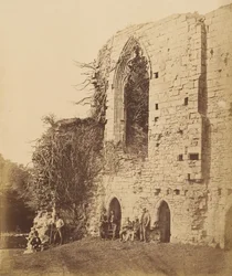 Easby Abbey. Von Osten, 1850er Jahre